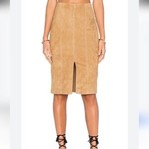 Alice + Olivia Pencil Skirt | Lambskin Suede  Size 8